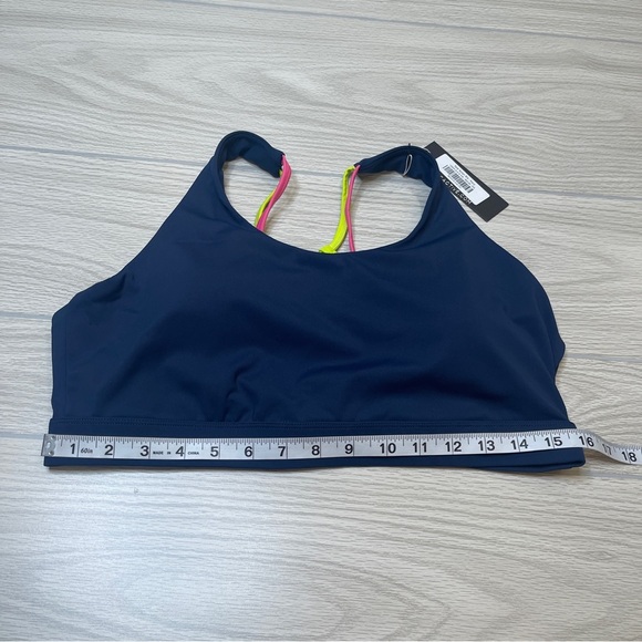 LINC Live Move Explore Navy Blue Strappy Sports Bra Removable Pad Size 2X New - Picture 11 of 11